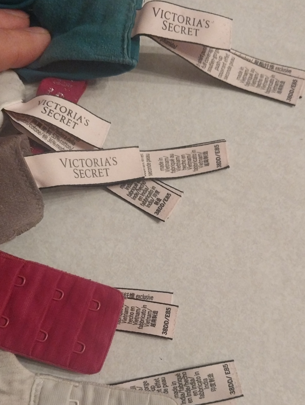 Victoria's Secret Bra Set - Beige, Teal, Pink, Patterned - Picture 7 of 9